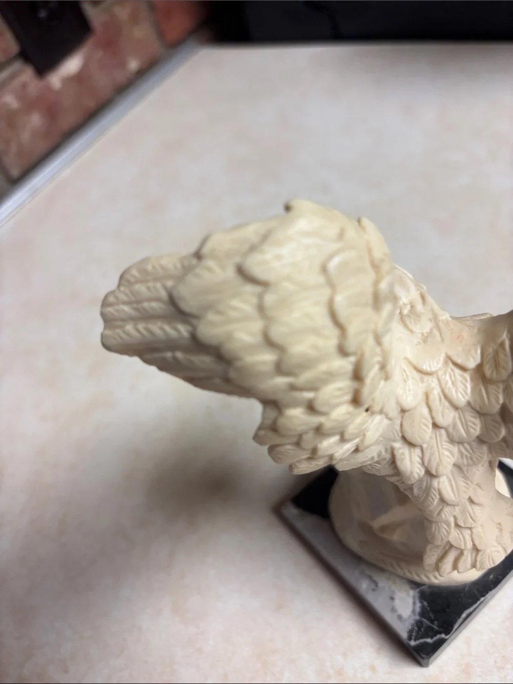 2 Vintage Alabaster Flying Eagle Sculpture Signed By A. Santini